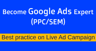 Become PPC Google Adwords Expert with Best practice on Live Ad Campaign