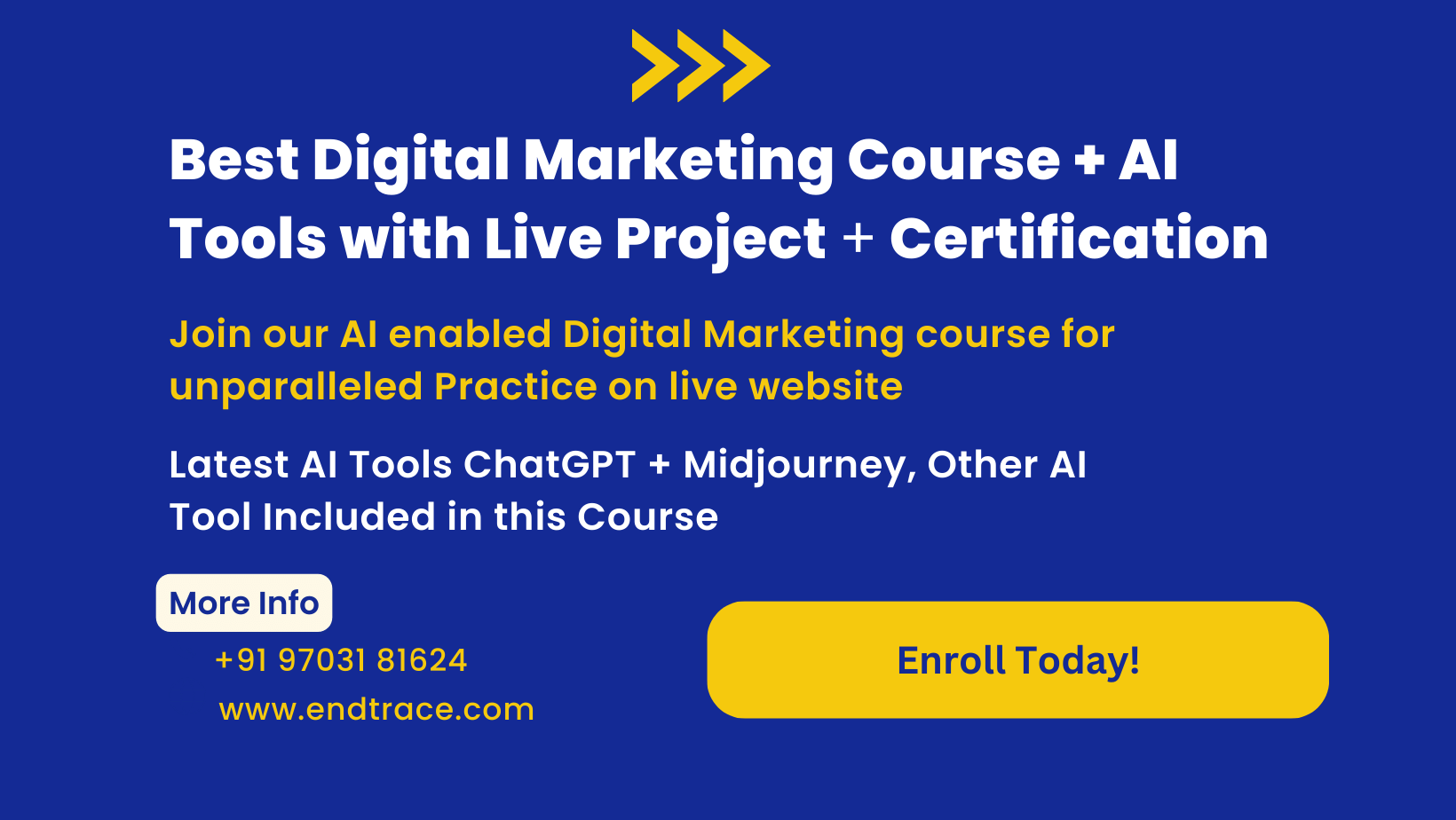 digital marketing course with Live projects